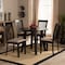 Baxton Studio Maisie Sand Upholstered and Dark Brown Wood 5-Piece Dining Set 169-9397-10896 - alternate 4